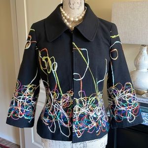 Trenz Petite by Theresa Renz Embroidered Blazer